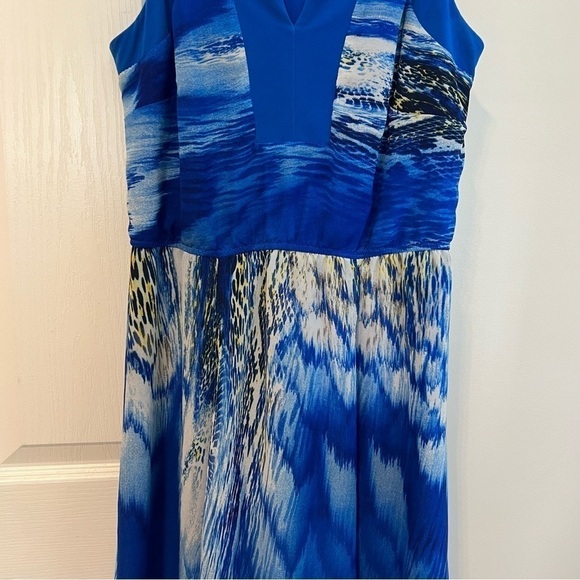 Rabbit Designs A-Line Flowy Maxi Dress Cruisewear Coastal Grandma Summer Blue 6 - Picture 3 of 9